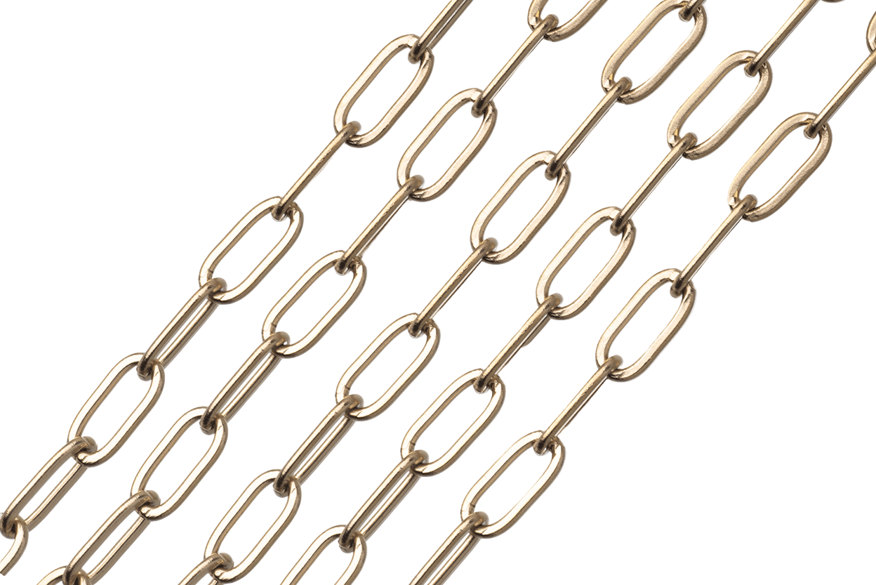 Paperclip Chain No Tarnish Gold - Stainless Steel - Small Size By Foot
