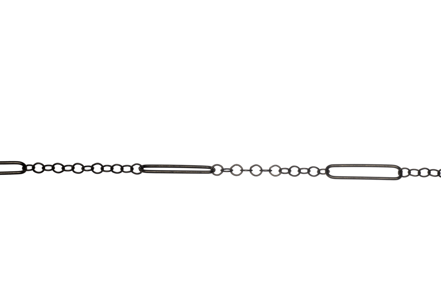 22mm x 5mm Specialty Paperclip and Round Cable Chain available in Multiple Colors sold by the Foot - CH2604