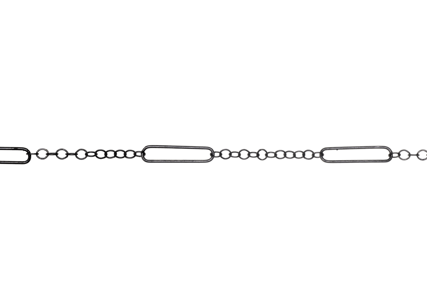 22mm x 5mm Specialty Paperclip and Round Cable Chain available in Multiple Colors sold by the Foot - CH2604