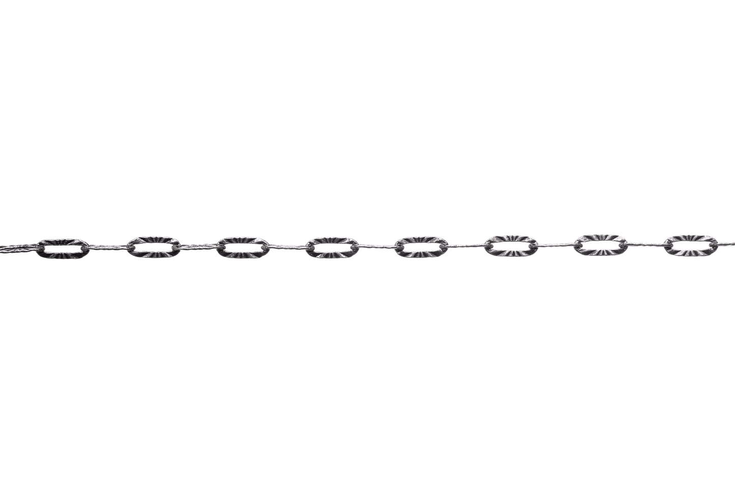 Paperclip Cable Chain with Kinked Design measures 6mm x 3mm available in Many Finishes sold by the Foot - CH 2607