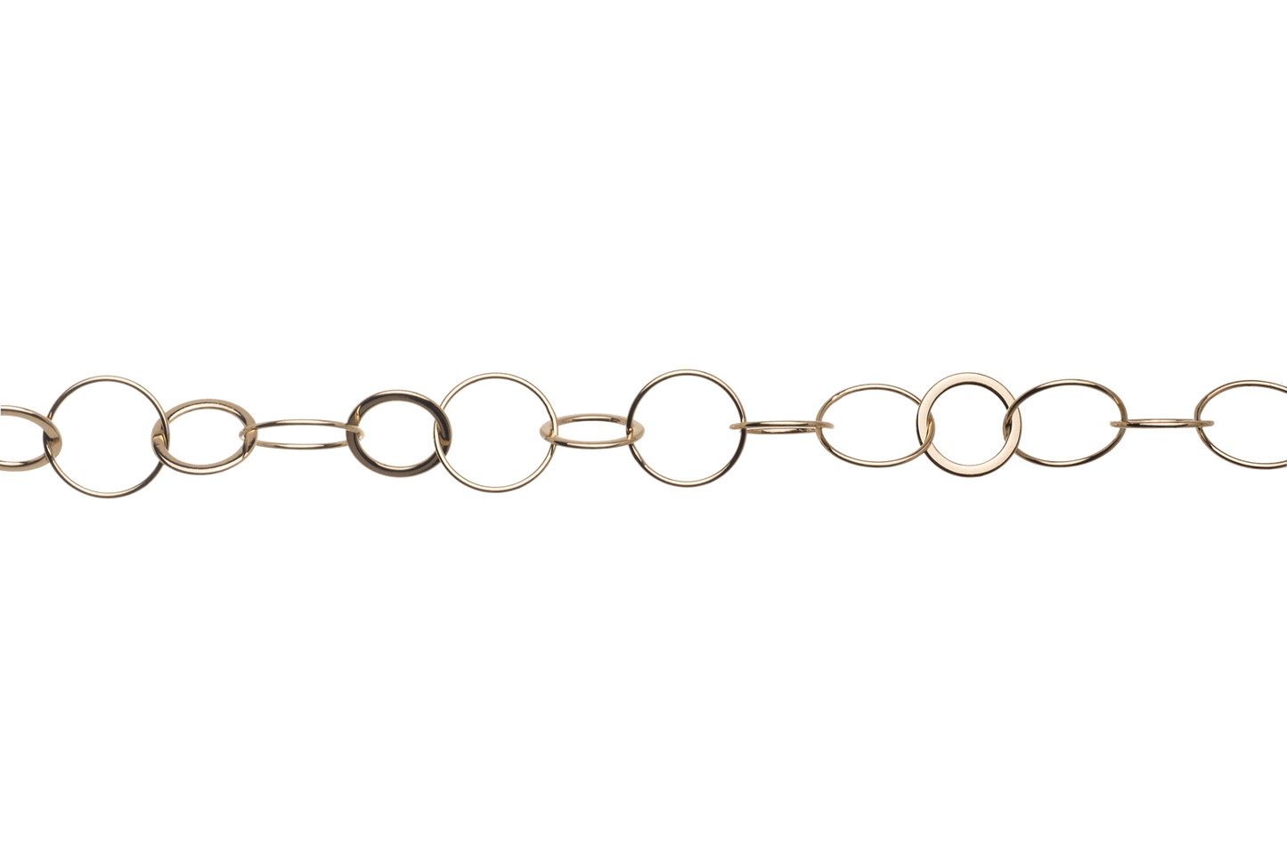 Round Cable Chain with 12mm and 18mm Links available in Multiple Colors sold by the Foot - CH 2612
