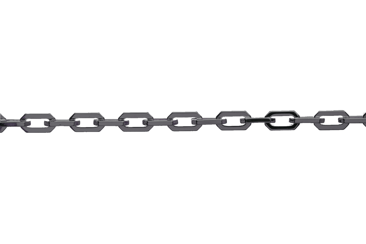 Cable Chain with Angular Brutalist Design - Measures 6mm x 10mm - Sold by the Foot - CH 2614