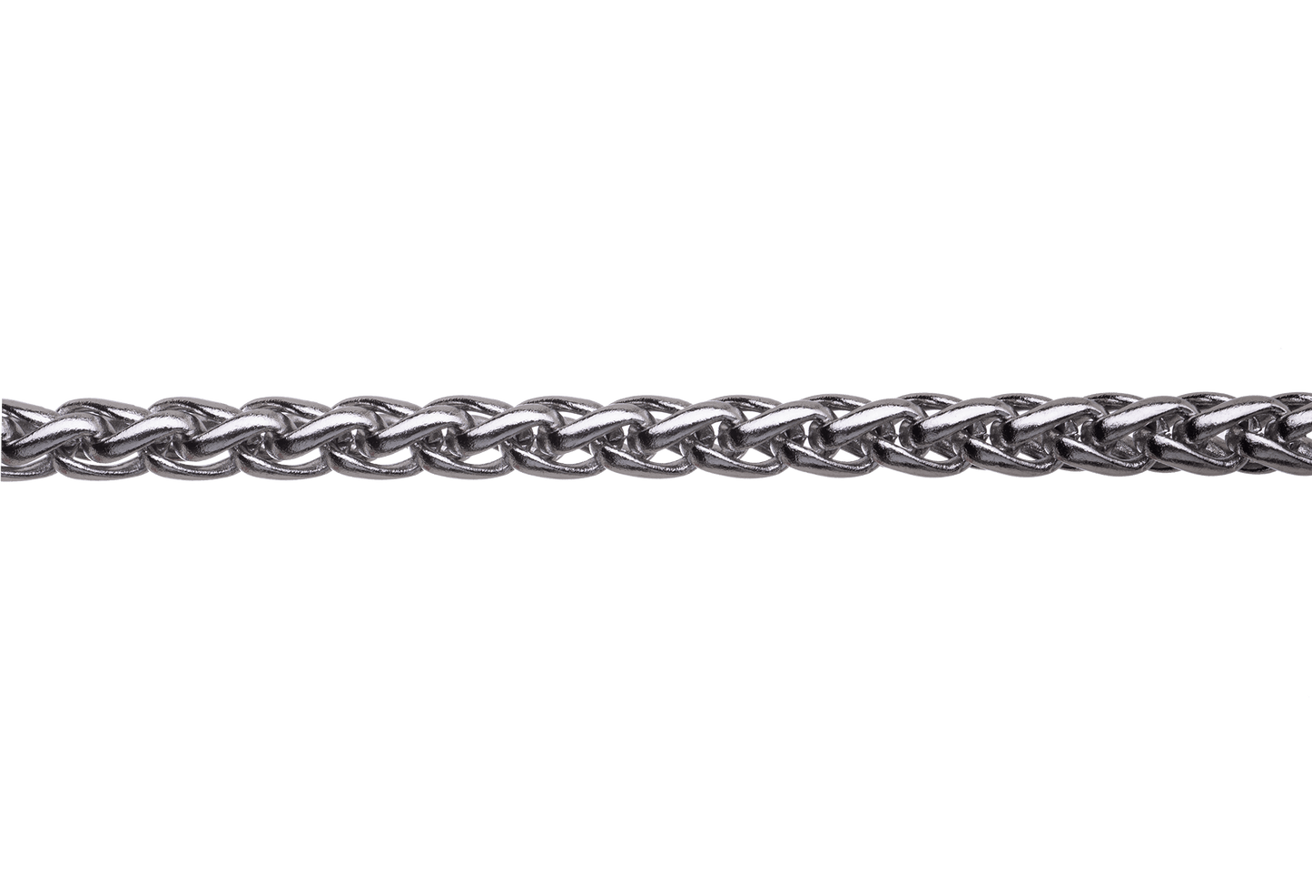 3mm Byzantine Wheat Chain - Made from 316 Marine-Grade Stainless Steel - Sold by the Foot - CH-72SS