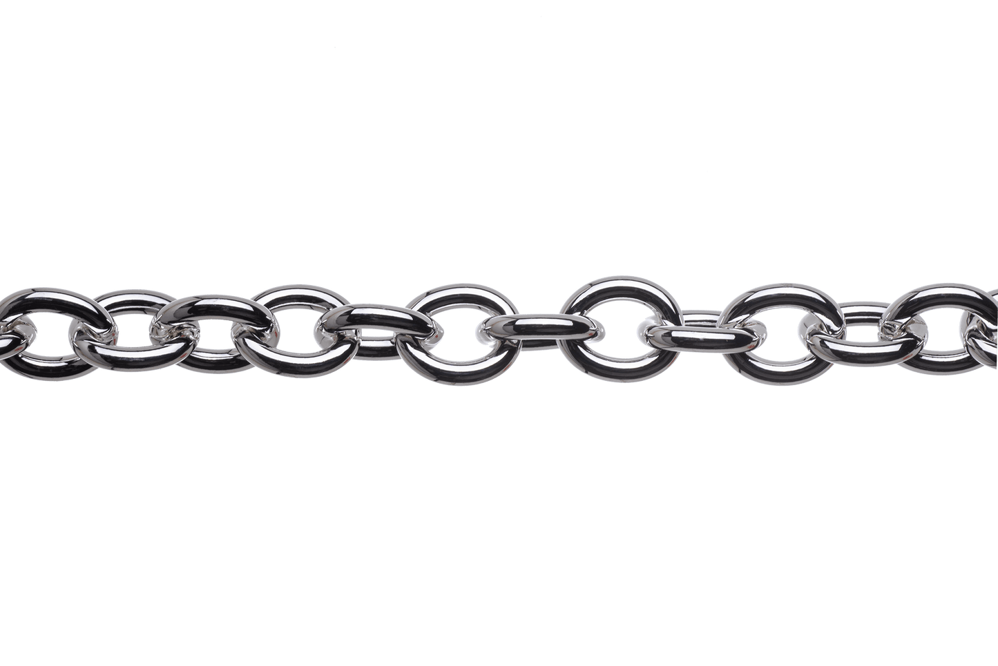 15mm x 12.5mm Aluminum Round Cable Chain - CH 945 - Sold by the Foot