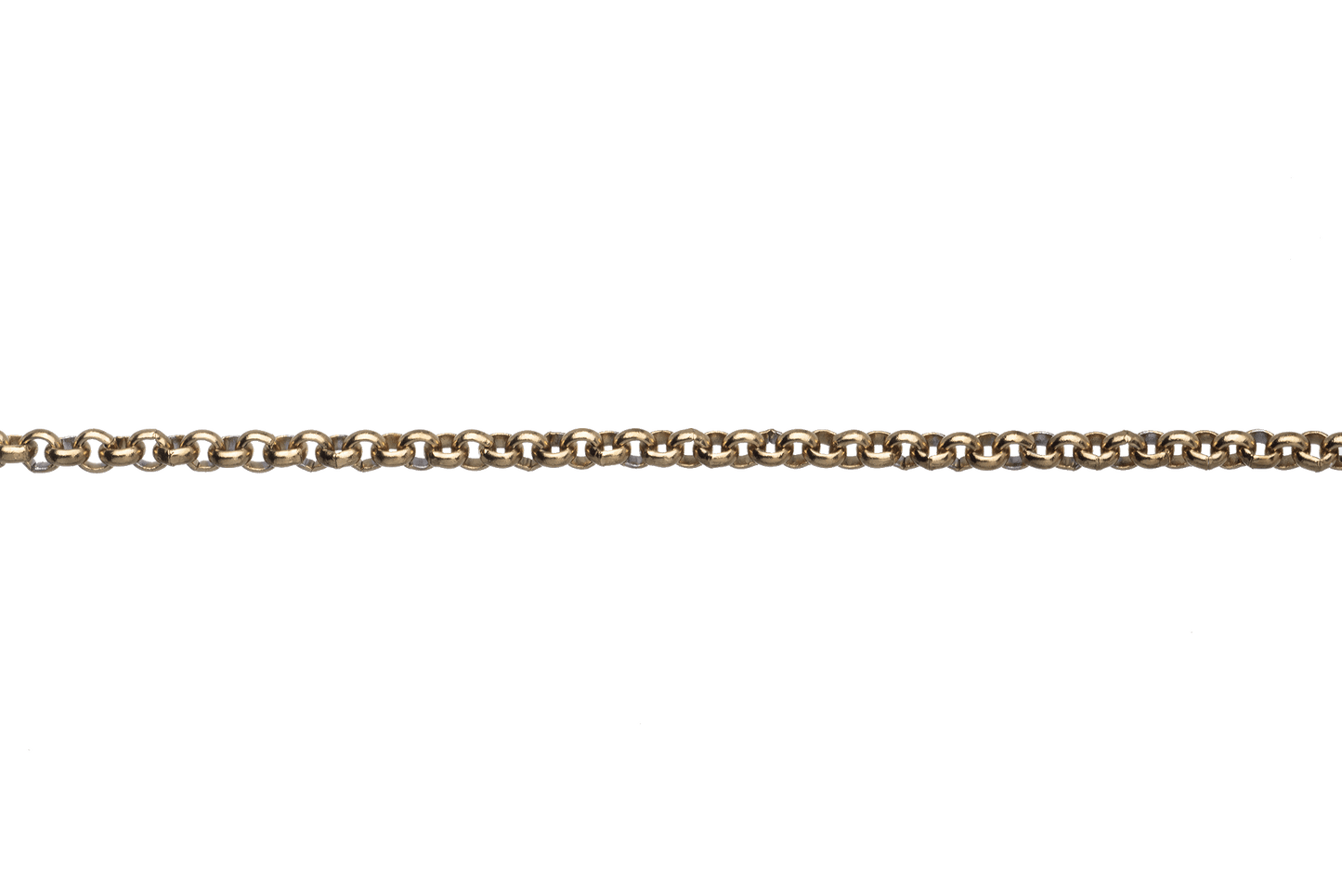 Rolo Belcher Chain 2mm Non-Tarnish Gold Stainless Steel - Per Foot