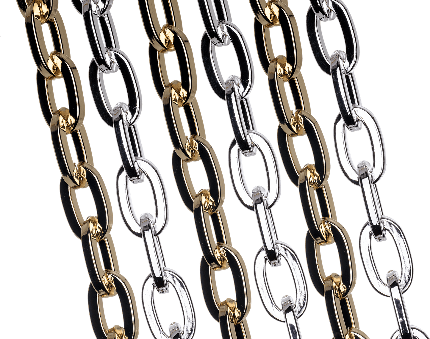 20mm x 12mm Aluminum Cable Chain - Sold by the Foot - Available in Silver & Gold - CH-938