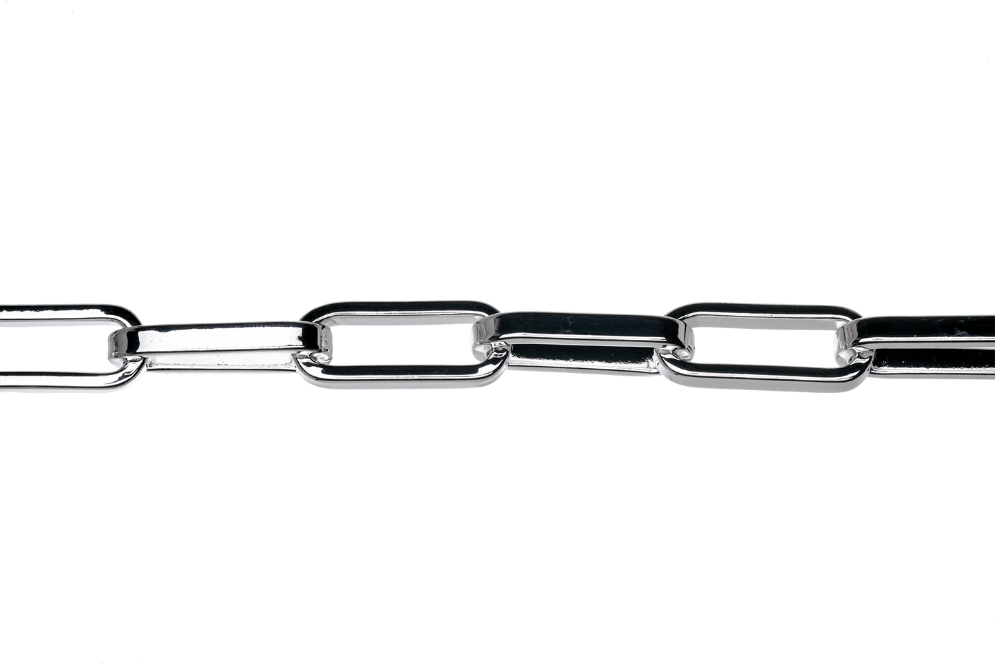 28mm x 10.7mm XL Paperclip Chain - Made of plated aluminum - Sold by the foot - Ch-940